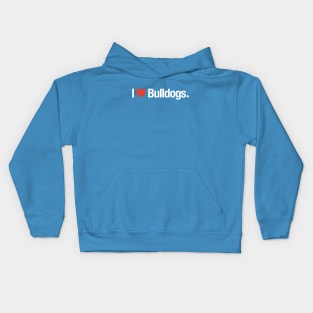 I HEART Bulldogs. Kids Hoodie